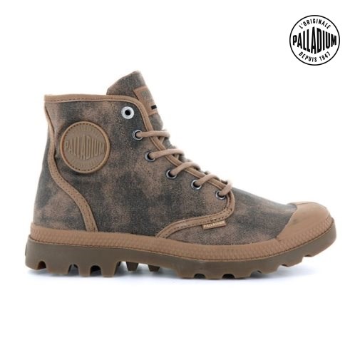 Palladium Pampa Hi WAX Laarzen Dames Bruin | NL 74IYZNT